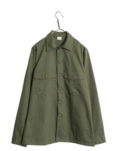 デッドストック 80s 米軍実物 US ARMY ユーティリティ シャツ M 程 新品 87年製 ヴィンテージ ミリタリー 軍物 OG507 長袖シャツ ボックス 