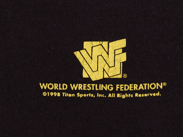 90s ★ WWF オフィシャル カクタス ジャック プリント Tシャツ メンズ XL / 古着 オールド プロレス 当時物 ミック フォーリー イラスト 黒