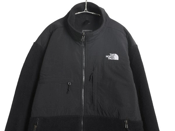 ノースフェイス デナリ ジャケット メンズ L / アウトドア フリース ナイロン ブルゾン ハイネック フルジップ アウター ブラック シンプル
