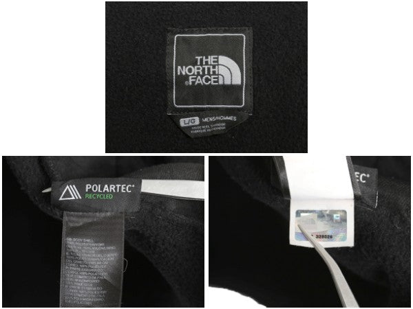 ノースフェイス デナリ ジャケット メンズ L / アウトドア フリース ナイロン ブルゾン ハイネック フルジップ アウター ブラック シンプル