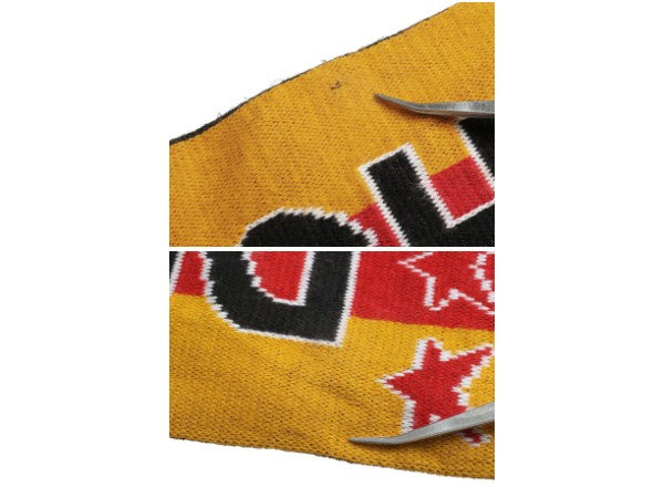 サッカー ドイツ 代表 ニット マフラー メンズ レディース / ストライプ スター ロング ストール フリンジ付き 2フェイス 防寒 エンブレム