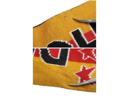 サッカー ドイツ 代表 ニット マフラー メンズ レディース / ストライプ スター ロング ストール フリンジ付き 2フェイス 防寒 エンブレム