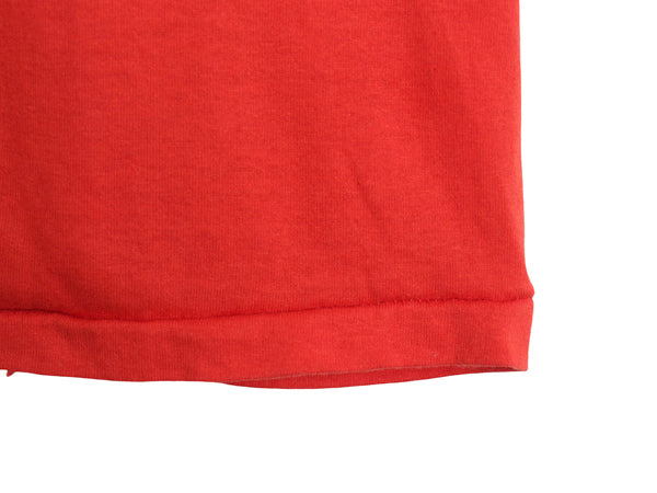 80s USA製 ミッキー プリント Tシャツ メンズ レディース L 小さめ M 程 ヴィンテージ ディズニー オフィシャル キャラクター イラスト 赤