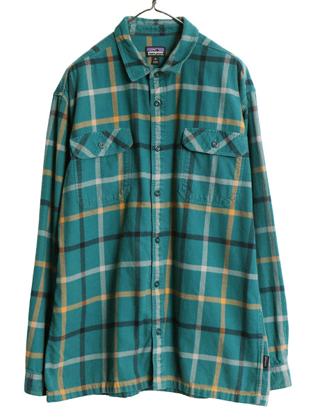 パタゴニア ロングスリーブ フィヨルド フランネル シャツ メンズ XL 古着 21年製 チェック アウトドア ネルシャツ ボックス 大きいサイズ