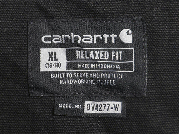 デッドストック US企画 カーハート モックネック ダック ベスト レディース XL / 裏 ボア パイル フリース ワーク 重ね着 大きいサイズ 黒