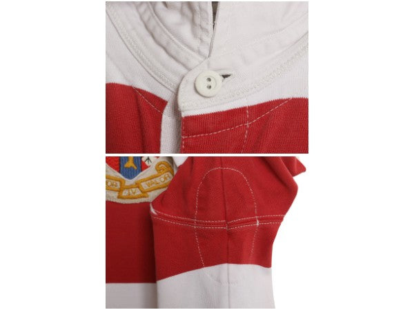 ラグビー ラルフローレン ボーダー 長袖 ラガーシャツ メンズ L / ポロ ラグビー 長袖シャツ ポロシャツ カットソー ツートン ナンバリング