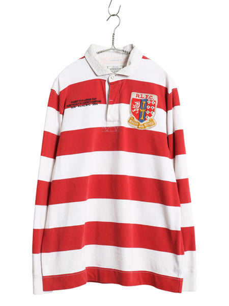 ラグビー ラルフローレン ボーダー 長袖 ラガーシャツ メンズ L / ポロ ラグビー 長袖シャツ ポロシャツ カットソー ツートン ナンバリング