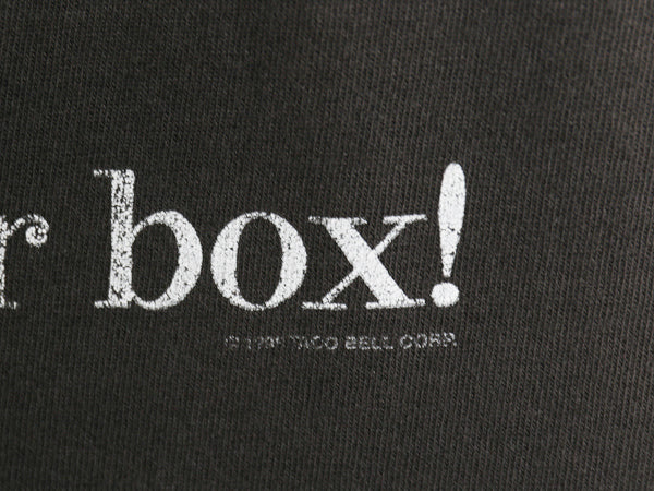 90s ★ タコベル チワワ イラスト プリント Tシャツ メンズ XL / オフィシャル 企業物 当時物 キャラクター アニマル ツートン フェード 黒