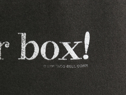 90s ★ タコベル チワワ イラスト プリント Tシャツ メンズ XL / オフィシャル 企業物 当時物 キャラクター アニマル ツートン フェード 黒