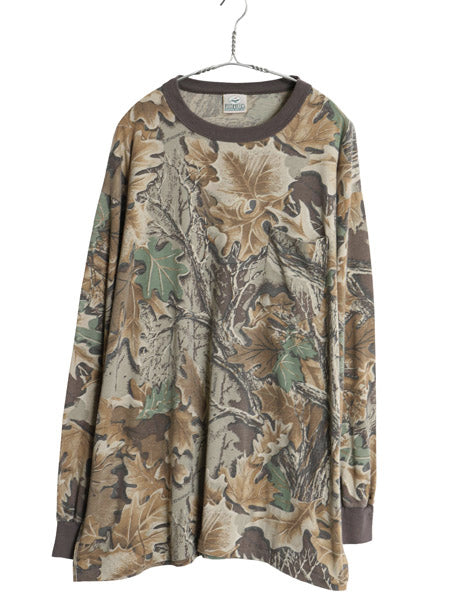 90s USA製 レッドヘッド リアルツリー カモ ポケット付き 長袖 Tシャツ メンズ XXL / オールド ロンT 大きいサイズ 迷彩 総柄 ハンティング