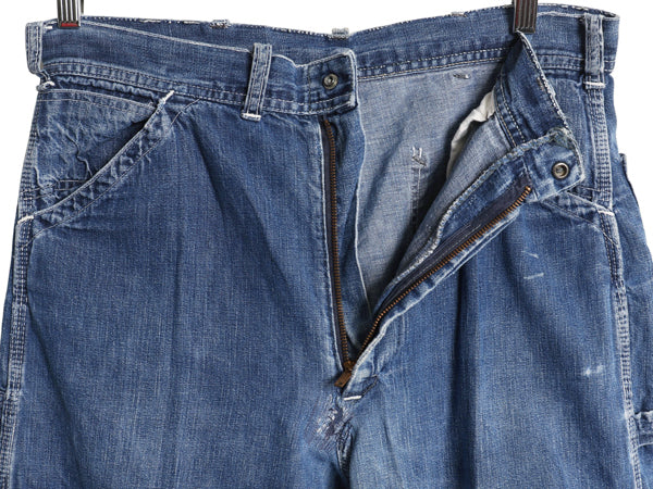 50s USA製 ☆ Lee 11Z デニム ペインター パンツ 実寸 34 34程
