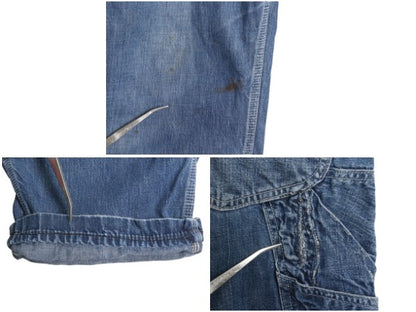 50s USA製 ★ Lee 11Z デニム ペインター パンツ 実寸 34 34程/ ヴィンテージ BOSS OF THE ROAD ロングL ワーク ジッパーフライ インディゴ