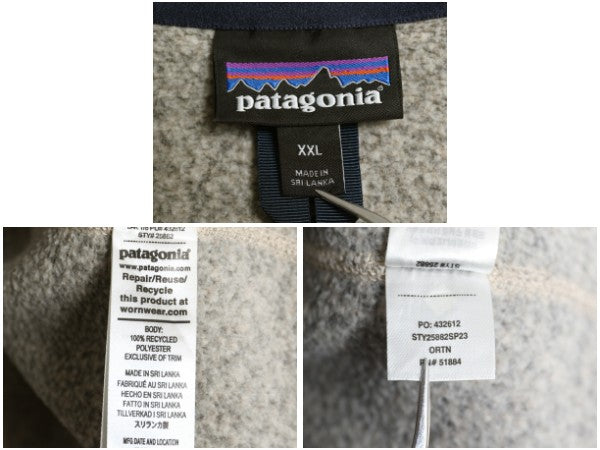 パタゴニア ベターセーター ベスト メンズ XXL / 23年製 フリース セーター 前開き フルジップ アウトドア 重ね着 ハイネック 大きいサイズ