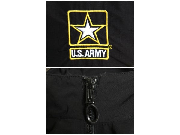 米軍実物 US ARMY ナイロン トレーニング ジャケット SMALL REGULAR 17年製 ミリタリー 軍物 APFU ジャンパー アーミー ブルゾン ブラック