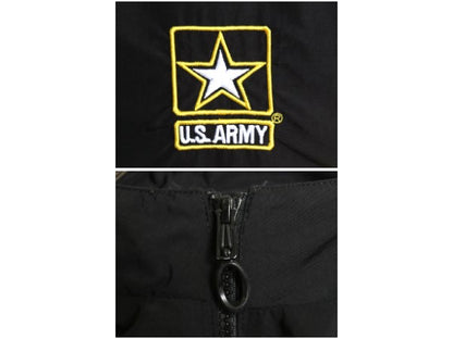 米軍実物 US ARMY ナイロン トレーニング ジャケット SMALL REGULAR 17年製 ミリタリー 軍物 APFU ジャンパー アーミー ブルゾン ブラック