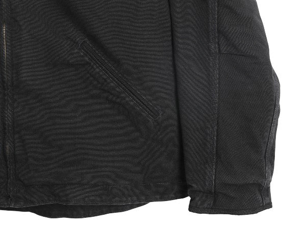 US企画 カーハート ダック シエラ ジャケット メンズ L / 古着 ワーク フルジップ フード パーカー 裏 ボア パイル フリース ブルゾン 黒