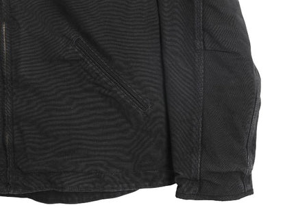 US企画 カーハート ダック シエラ ジャケット メンズ L / 古着 ワーク フルジップ フード パーカー 裏 ボア パイル フリース ブルゾン 黒