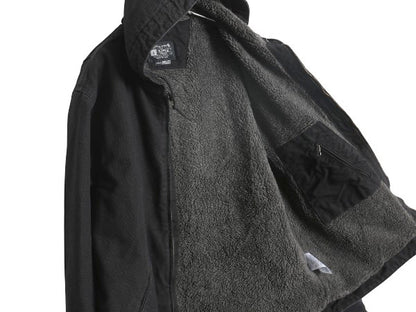 US企画 カーハート ダック シエラ ジャケット メンズ L / 古着 ワーク フルジップ フード パーカー 裏 ボア パイル フリース ブルゾン 黒