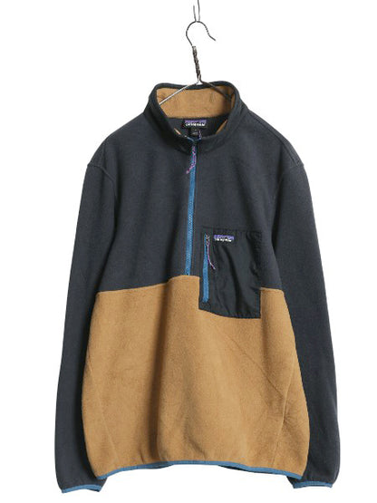 パタゴニア マイクロディニ ハーフジップ フリース プルオーバー メンズ L 22年製 ブルゾン ジャケット ロンT 長袖 Tシャツ ツートン 薄手