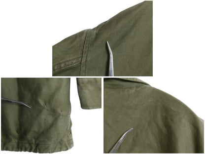 50s 米軍実物 US ARMY M-51 フィールド ジャケット MEDIUM LONG 57年製 ヴィンテージ ミリタリー 軍物 M51 ジャンパー カーキ ワッペン M65
