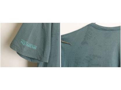 90s ウミガメ アート イラスト オーバー プリント 半袖 Tシャツ メンズ XXL / オールド フィッシュ グラフィック スーベニア 大きいサイズ