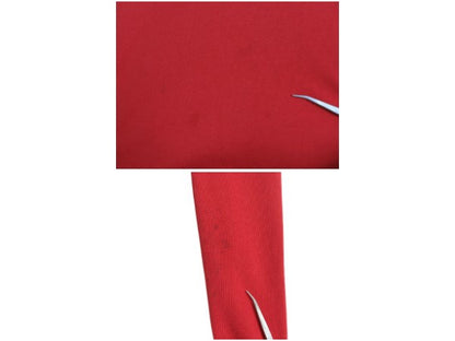 ポロ ラルフローレン 前V スウェット メンズ S 古着 裏起毛 トレーナー リバース タイプ ワンポイント クルーネック シンプル 薄手 レッド