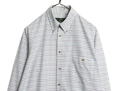 90s USA製 オービス チェック 長袖 ボタンダウン シャツ メンズ M オールド 旧タグ オックスフォード ワイシャツ 長袖シャツ カジュアル BD