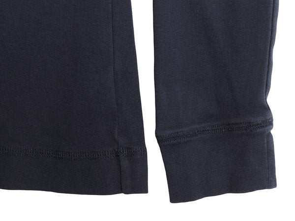 ローレン ラルフローレン 長袖 Tシャツ レディース M / コットン ストレッチ カットソー 肩 ジップ エルボーパッチ プルオーバー きれいめ