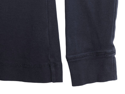ローレン ラルフローレン 長袖 Tシャツ レディース M / コットン ストレッチ カットソー 肩 ジップ エルボーパッチ プルオーバー きれいめ