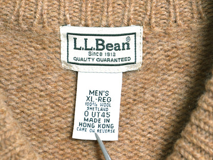 エルエルビーン フルジップ ニット セーター ジャケット メンズ XL / ドライバーズ シェットランド ウール カーディガン 大きいサイズ 無地