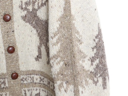 00s ローレン ラルフローレン ショールカラー ノルディック ニット カーディガン レディース L / オールド 前開き カウチン ハンドメイド