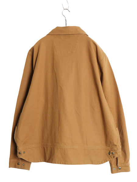 US企画 カーハート ダック ジャケット メンズ XL / 古着 105748 ワーク フルジップ ストレッチ ブルゾン ジャンパー 大きいサイズ ブラウン
