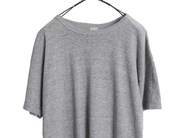 80s USA製 ★ チャンピオン 目無し 88 12 Tシャツ メンズ XL 古着 ヴィンテージ トリコタグ シングルステッチ 大きいサイズ 無地 霜降り 灰