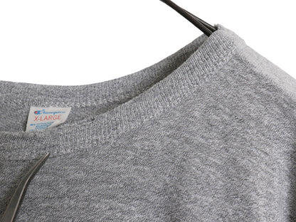 80s USA製 ★ チャンピオン 目無し 88 12 Tシャツ メンズ XL 古着 ヴィンテージ トリコタグ シングルステッチ 大きいサイズ 無地 霜降り 灰