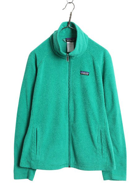 パタゴニア マイクロD フリース ジャケット レディース XL 15年製 アウトドア ブルゾン ハイネック フルジップ 大きいサイズ シンプル 薄手