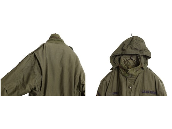 80s 米軍実物 USAF M-65 フィールド ジャケット MEDIUM REGULAR / 80年製 ヴィンテージ ミリタリー フルパッチ 3rd 軍物 中綿 ライナー付き