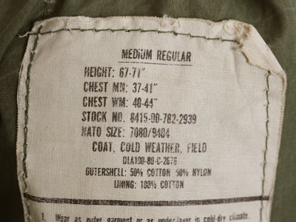 80s 米軍実物 USAF M-65 フィールド ジャケット MEDIUM REGULAR / 80年製 ヴィンテージ ミリタリー フルパッチ 3rd 軍物 中綿 ライナー付き