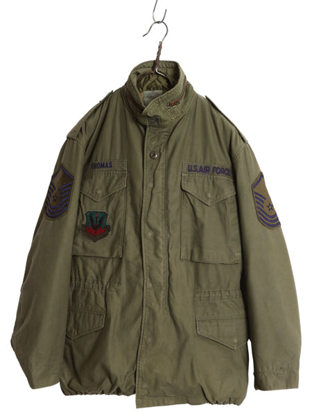 80s 米軍実物 USAF M-65 フィールド ジャケット MEDIUM REGULAR / 80年製 ヴィンテージ ミリタリー フルパッチ 3rd 軍物 中綿 ライナー付き