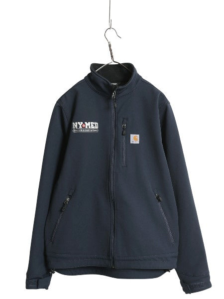 US企画 カーハート ソフトシェル ジャケット メンズ M / ワーク ストレッチ ナイロン フリース ライナー付き ブルゾン フルジップ 撥水加工