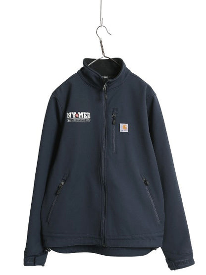 US企画 カーハート ソフトシェル ジャケット メンズ M / ワーク ストレッチ ナイロン フリース ライナー付き ブルゾン フルジップ 撥水加工