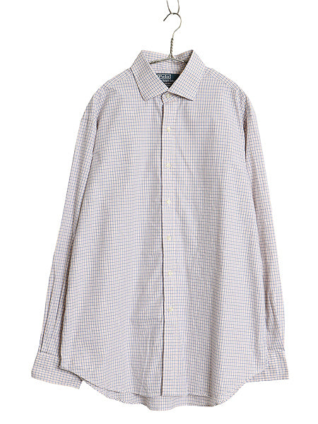 00s ポロ ラルフローレン チェック 長袖 シャツ メンズ XL 程 古着 オールド コットン ドレス REGENT CLASSIC FIT ポニー無し 大きいサイズ