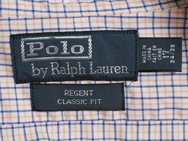 00s ポロ ラルフローレン チェック 長袖 シャツ メンズ XL 程 古着 オールド コットン ドレス REGENT CLASSIC FIT ポニー無し 大きいサイズ