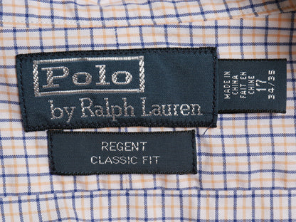 00s ポロ ラルフローレン チェック 長袖 シャツ メンズ XL 程 古着 オールド コットン ドレス REGENT CLASSIC FIT ポニー無し 大きいサイズ