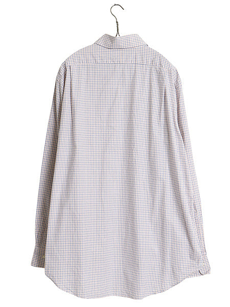 00s ポロ ラルフローレン チェック 長袖 シャツ メンズ XL 程 古着 オールド コットン ドレス REGENT CLASSIC FIT ポニー無し 大きいサイズ