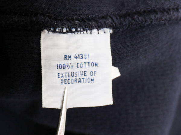 ポロ ラルフローレン リブ編み スウェット メンズ S / 古着 ニット セーター コットン ストレッチ ワンポイント ポニー 刺繍 無地 ネイビー