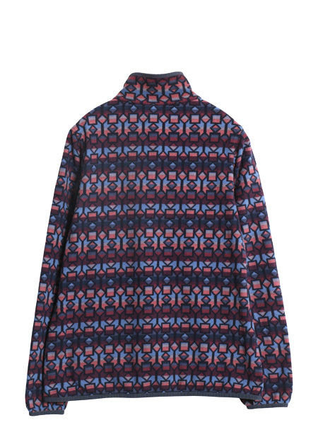 US企画 パタゴニア 総柄 マイクロD スナップT レディース М / 古着 19年製 アウトドア フリース プルオーバー ジャケット ブルゾン ロンT