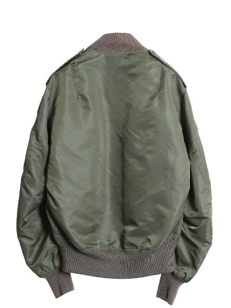 USA製 MA-1 フライト ジャケット メンズ M / 民間  L-2 エアフォース ミリタリー ボンバー ブルゾン トップガン NASA ワッペン フルジップ