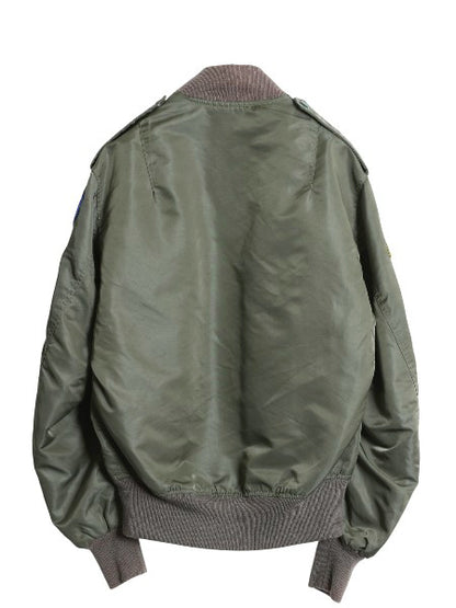 USA製 MA-1 フライト ジャケット メンズ M / 民間  L-2 エアフォース ミリタリー ボンバー ブルゾン トップガン NASA ワッペン フルジップ