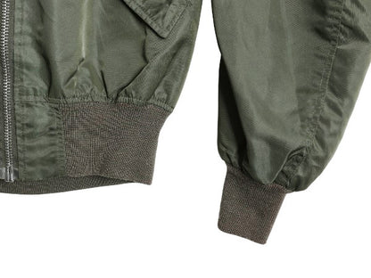 USA製 MA-1 フライト ジャケット メンズ M / 民間  L-2 エアフォース ミリタリー ボンバー ブルゾン トップガン NASA ワッペン フルジップ