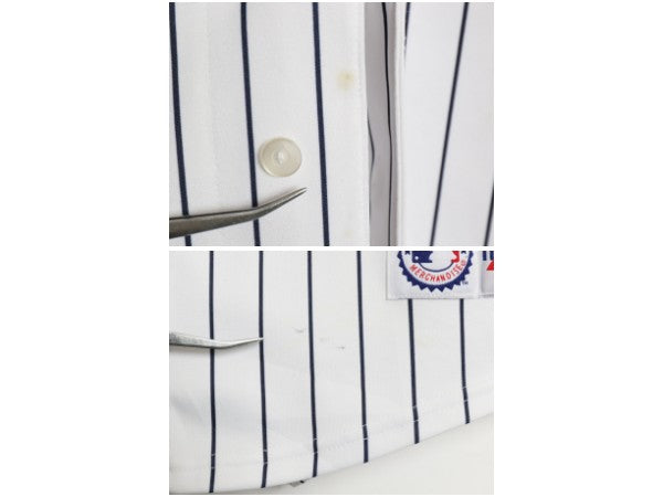 ヤンキース ベースボール シャツ メンズ XXL 程/ MLB オフィシャル マジェスティック 大リーグ ユニフォーム ジャージ 重ね着 大きいサイズ